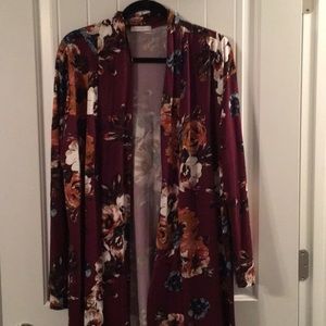 Open Front Long Cardigan